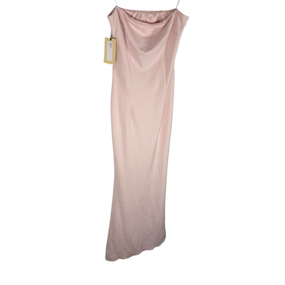 Katie May Mary Kate Gown Maxi Strapless Cutout Draped Formal Party Gala Blush 8 - Picture 5 of 9